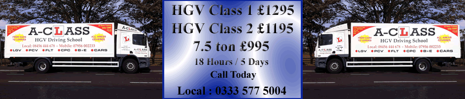 A Class HGV LGV banner
