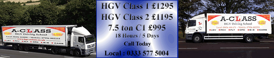 A Class HGV LGV banner
